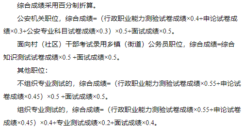 湖北省考笔试分数怎么折算20222