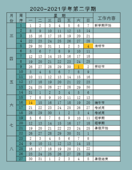 上海各大学何时放暑假20213