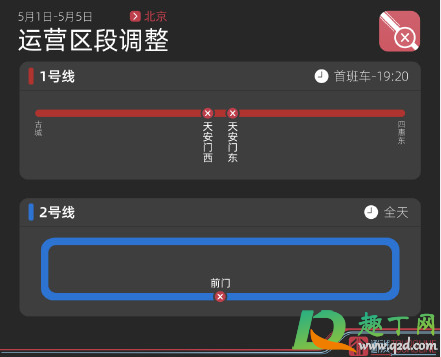 五一北京地铁前门站不停吗20213