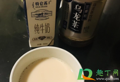 纯牛奶加乌龙茶能做出奶茶吗1