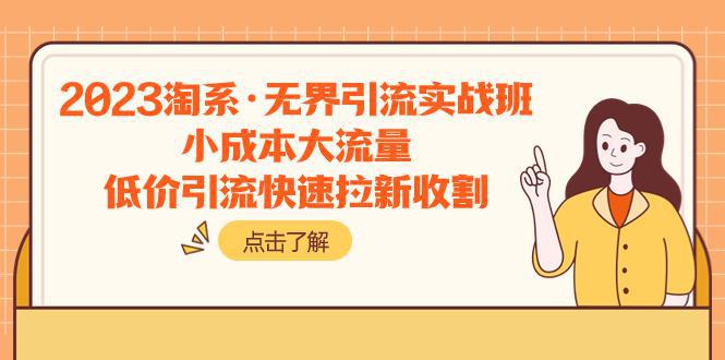 2023淘系·无界引流实战训练营：小成本大流量，低价引流快速拉新收割