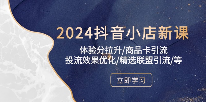 2024年抖音小店实操课程：提升体验分、优化投流效果、精选联盟引流攻略