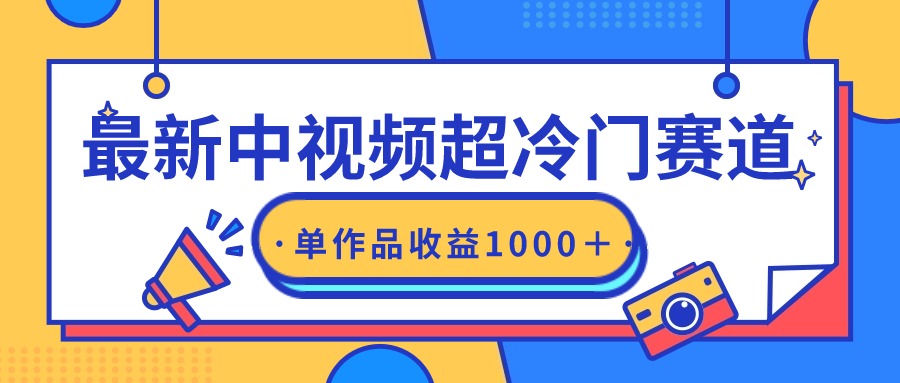 蓝海中视频超冷门赛道，轻松过原创，单条视频收益1000＋