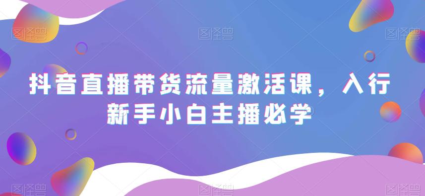 抖音直播带货入门，抖音直播带货流量激活课，助你轻松开创直播人生