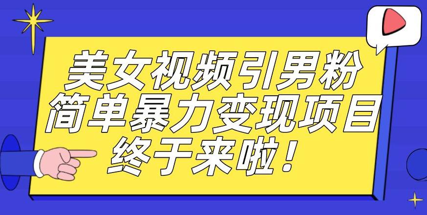 男粉暴力引流变现项目，一部手机简单操作，新手小白轻松上手，每日收益500+【揭秘】