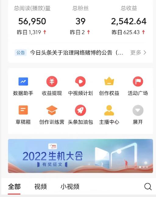 全新蓝海，西瓜视频流量掘金项目，简单上手让你日入500＋，揭秘暴力玩法