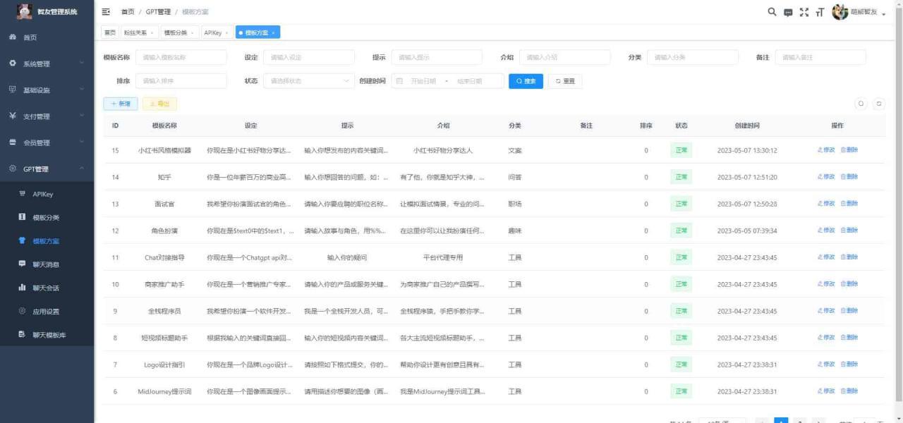 Saas无限多开版ChatGPT小程序+H5，系统已内置GPT4.0接口，可无限开通坑位