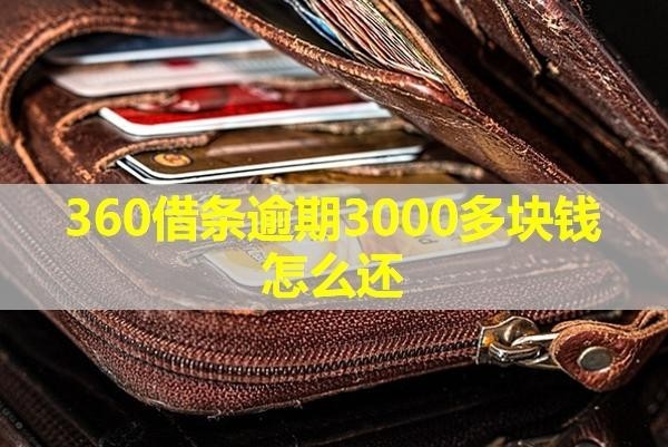 360借条逾期3000多块钱怎么还？具体分析