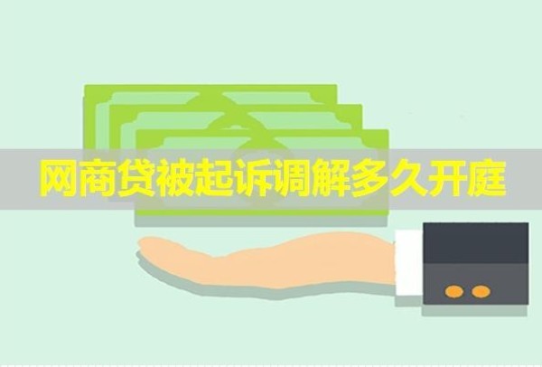网商贷被起诉调解多久开庭？看看就知道
