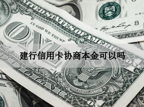 建行信用卡协商本金可以吗？大胆尝试