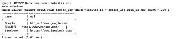 详解SQL EXISTS运算符