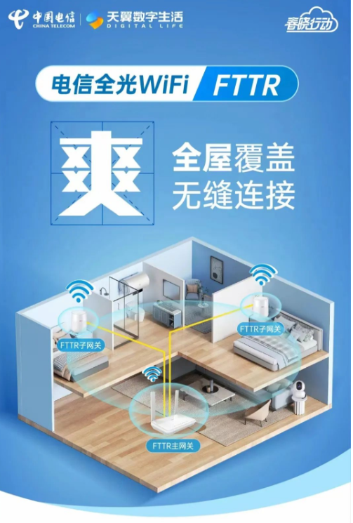 湖南电信全光WiFi给您数字生活新体验