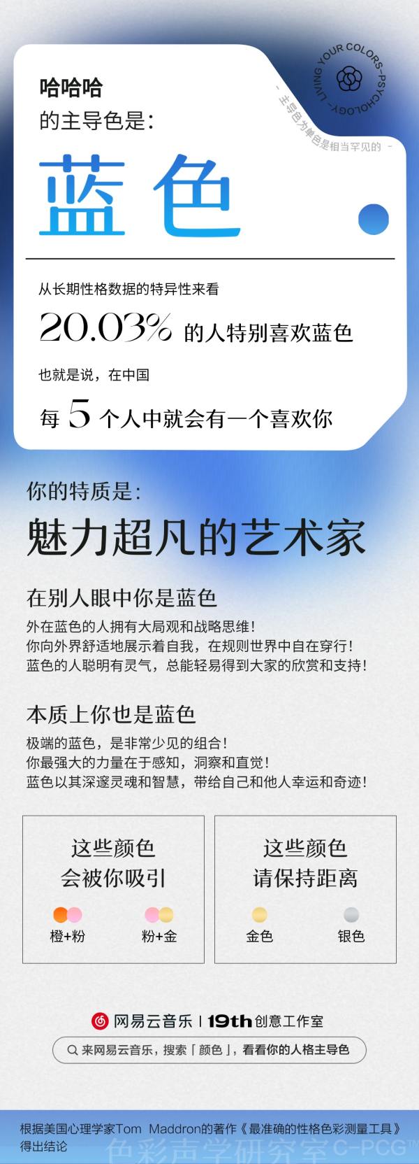 网易云音乐性格主导色测试怎么测？测试入口在哪？