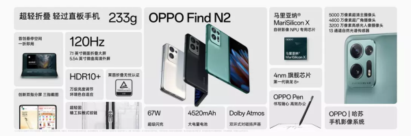 轻巧好用，值得重用!OPPO Find N2系列正式发布，5999元起