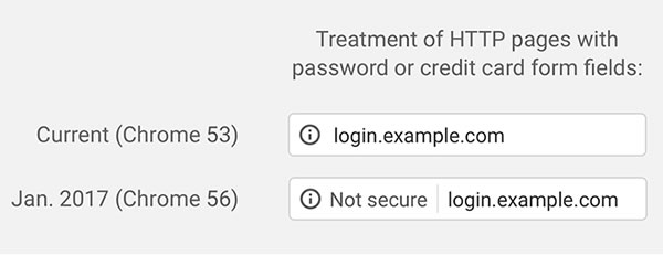 Google Chrome正式将某些HTTP网页标记为不安全