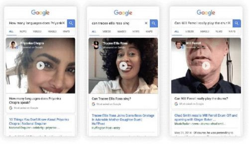 谷歌推出移动搜索新功能：名人在视频中回答用户问题