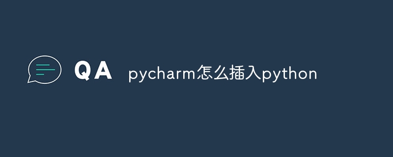 pycharm怎么插入python