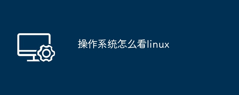 操作系统怎么看linux