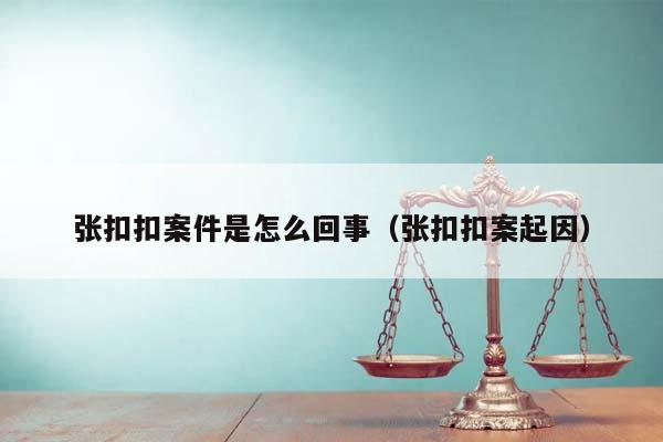 张扣扣案件是怎么回事（张扣扣案起因）