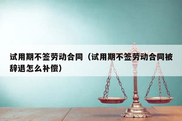 试用期不签劳动合同（试用期不签劳动合同被辞退怎么补偿）