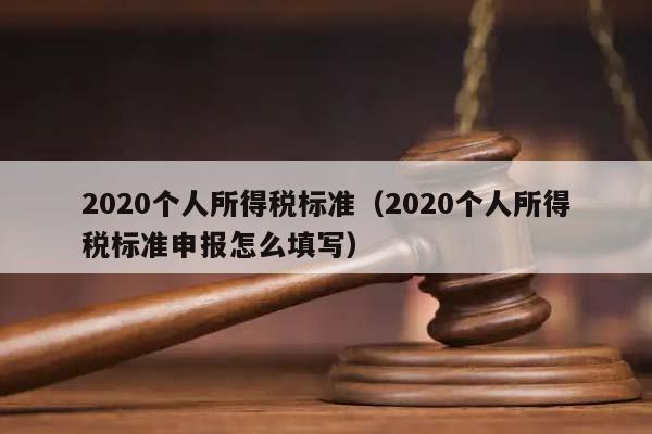 2020个人所得税标准（2020个人所得税标准申报怎么填写）