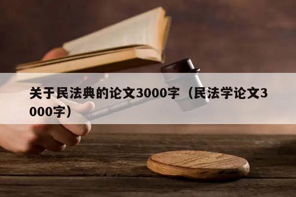 关于民法典的论文3000字（民法学论文3000字）