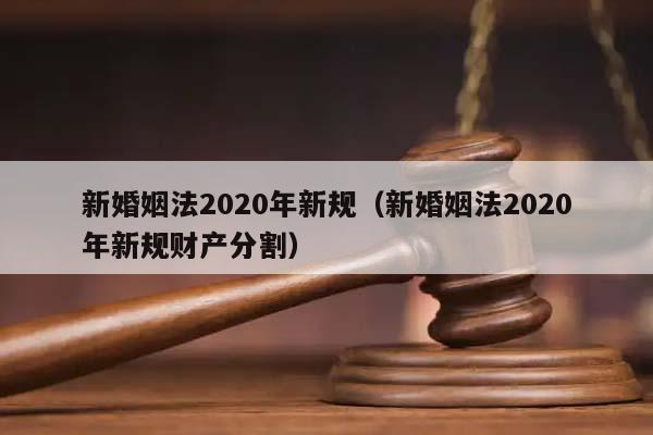 新婚姻法2020年新规（新婚姻法2020年新规财产分割）