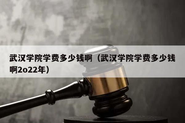 武汉学院学费多少钱啊（武汉学院学费多少钱啊2o22年）