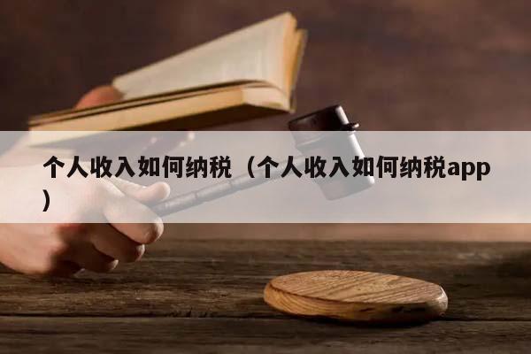 个人收入如何纳税（个人收入如何纳税app）