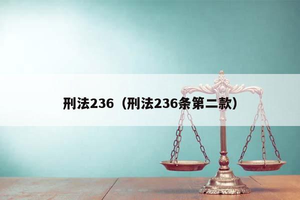 刑法236（刑法236条第二款）