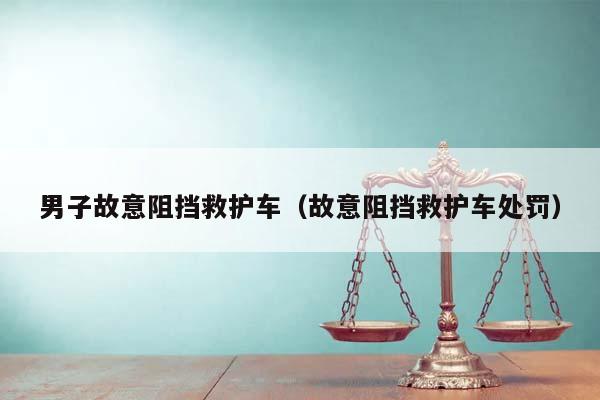 男子故意阻挡救护车（故意阻挡救护车处罚）