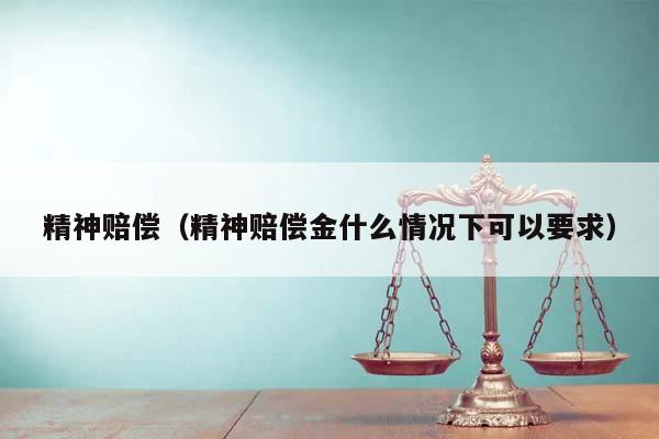 精神赔偿（精神赔偿金什么情况下可以要求）