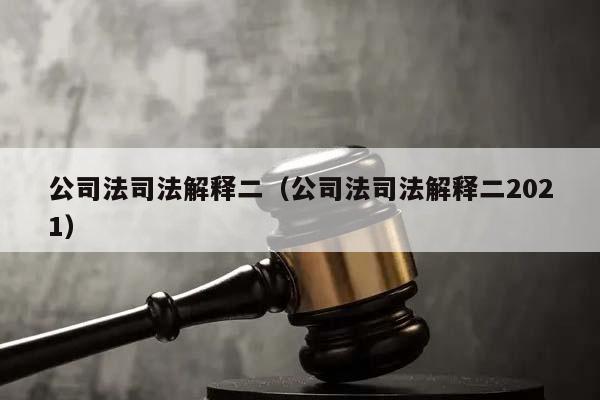 公司法司法解释二（公司法司法解释二2021）