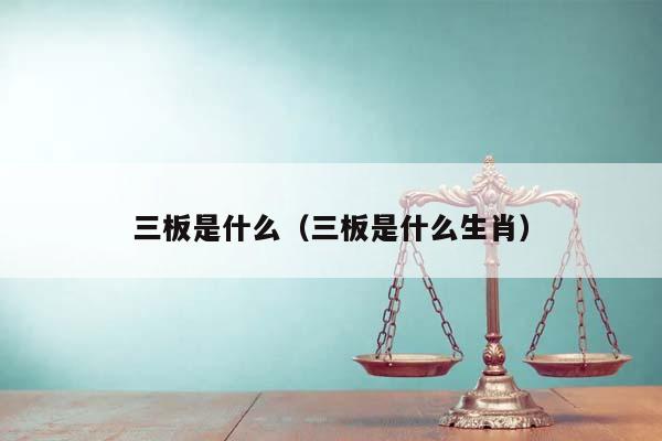 三板是什么（三板是什么生肖）