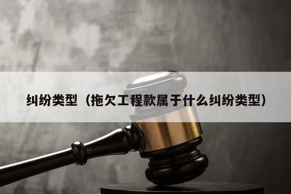 纠纷类型（拖欠工程款属于什么纠纷类型）