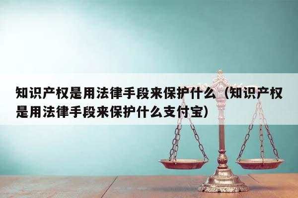 知识产权是用法律手段来保护什么（知识产权是用法律手段来保护什么支付宝）