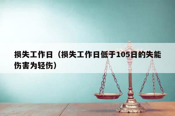 损失工作日（损失工作日低于105日的失能伤害为轻伤）