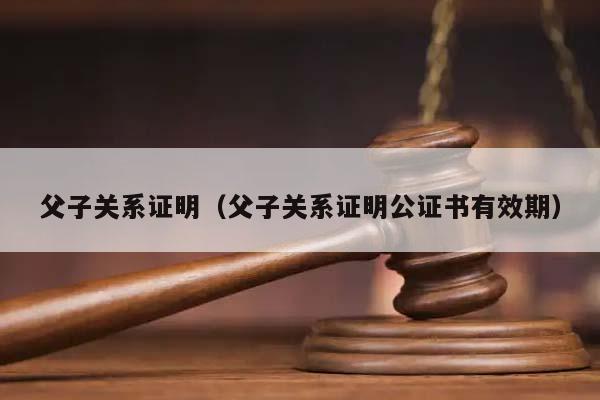 父子关系证明(父子关系证明公证书有效期)