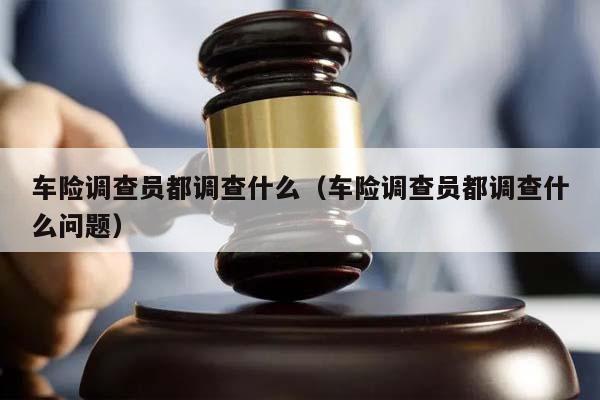 车险调查员都调查什么（车险调查员都调查什么问题）