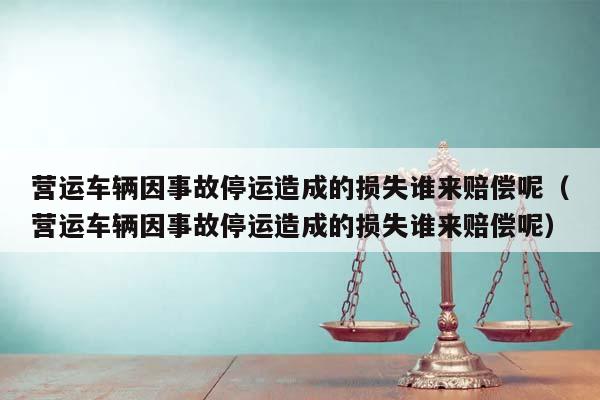 营运车辆因事故停运造成的损失谁来赔偿呢（营运车辆因事故停运造成的损失谁来赔偿呢）