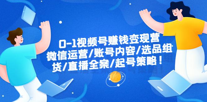 0-1视频号赚钱变现营：微信运营、账号内容、选品组货、直播全案、起号策略！