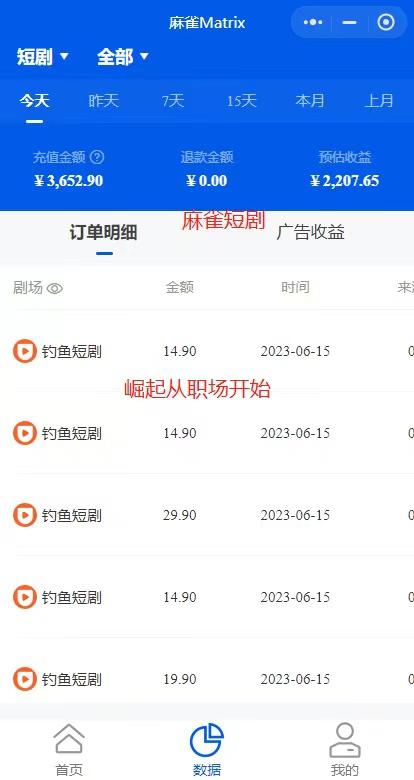 市面高端12800米6月最新短剧玩法，日入1000-5000，适合抖音、快手、B站视频号（无水印）