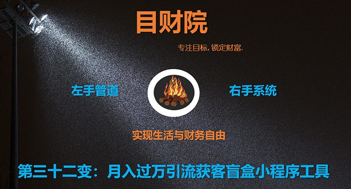 《目财36变》第三十二变：月入过万引流获客盲盒小程序工具