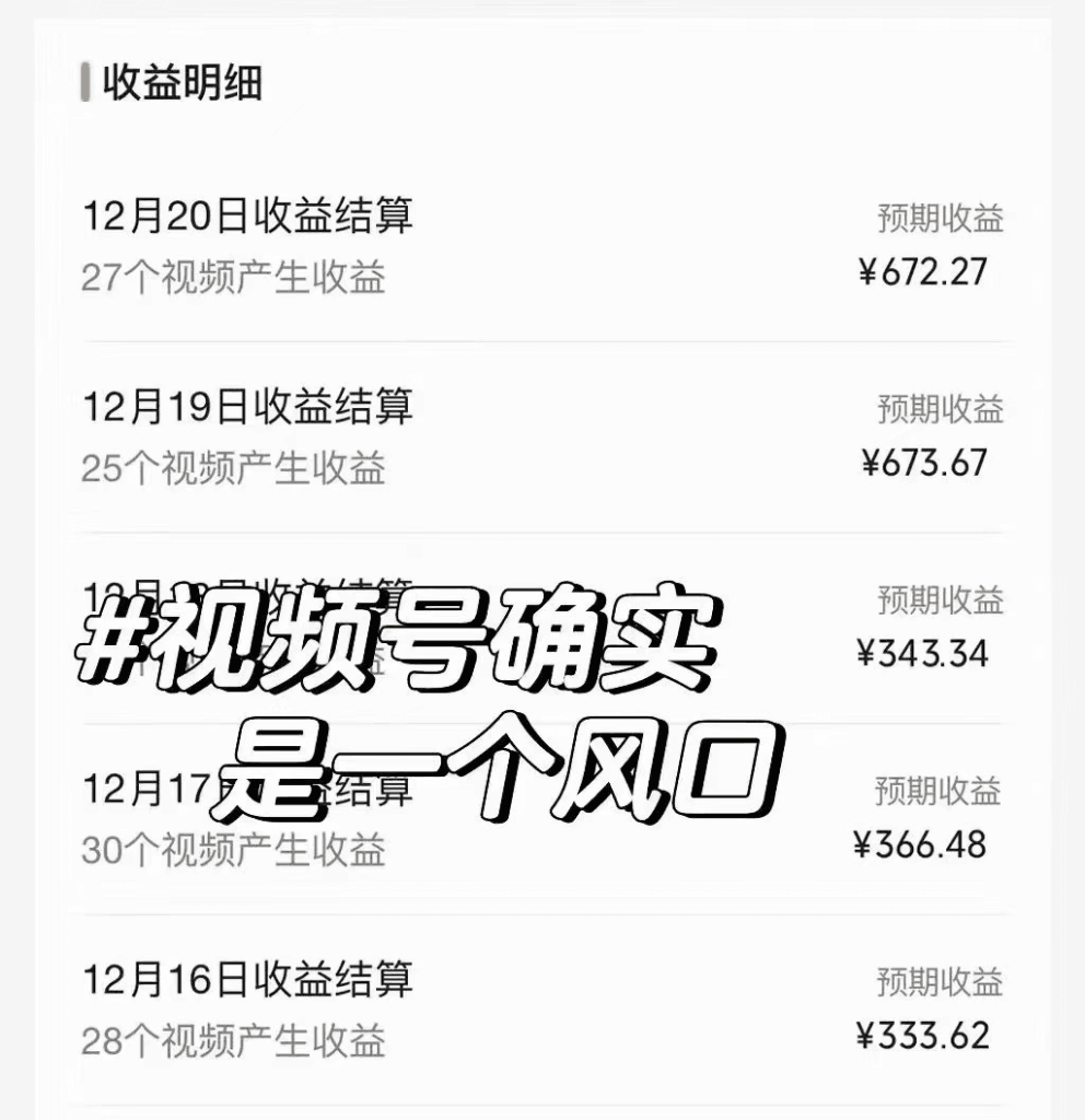 抖音、视频号全新玩法，利用软件生成100%原创视频，单日收益673.67+？