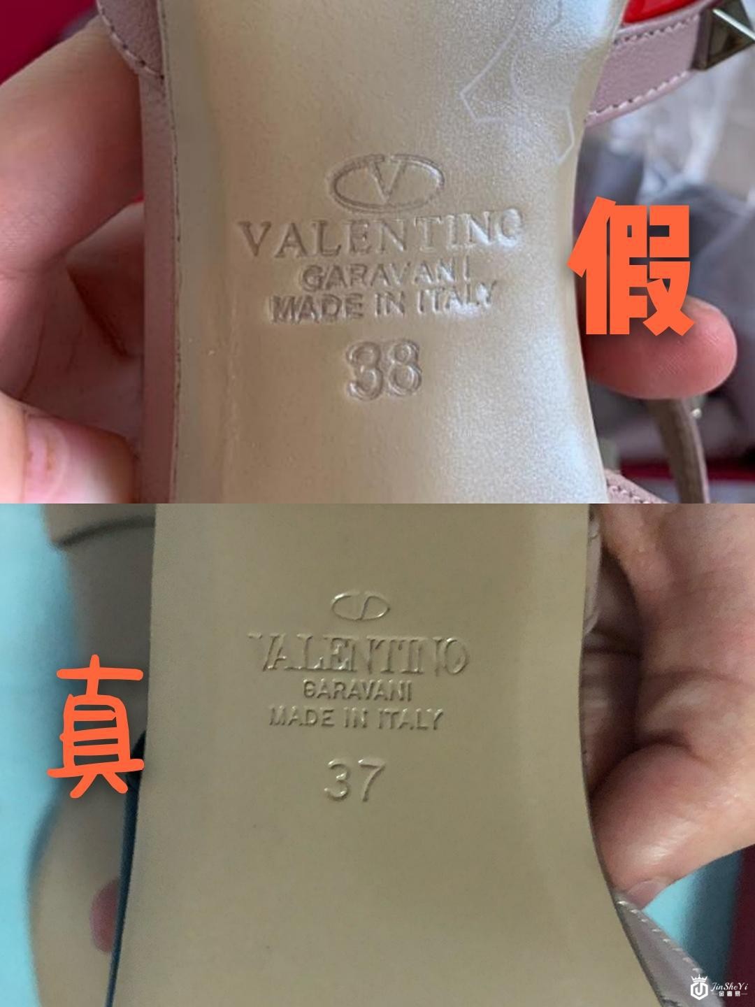 华伦天奴高跟鞋铆钉鞋真假鉴定辨别真伪小方法