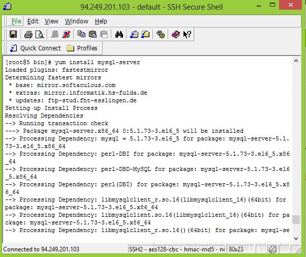 在CentOS VPS上怎么通过SSH安装MySQL