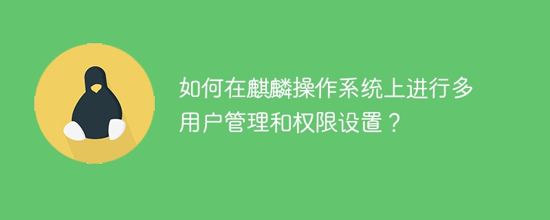 如何在麒麟操作系统上进行多用户管理和权限设置？