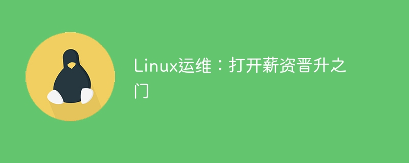 Linux运维：打开薪资晋升之门
