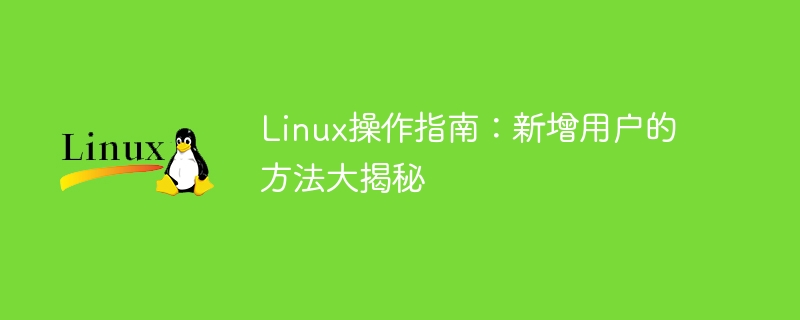 linux操作指南：新增用户的方法大揭秘