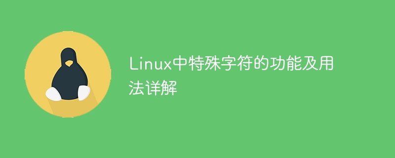 Linux中特殊字符的功能及用法详解